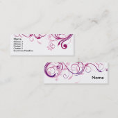 紫色の渦巻 スキニー名刺 (正面/裏面)