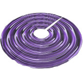 紫色の渦巻 ブラッシュドポリエステルツリースカート (アングル)