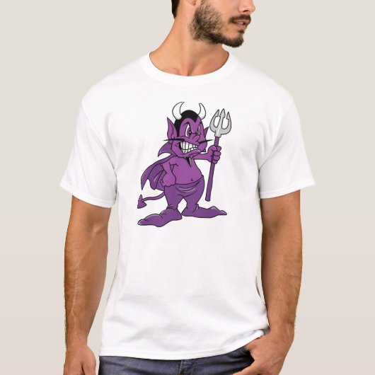 紫色の漫画の鬼 Tシャツ (正面)