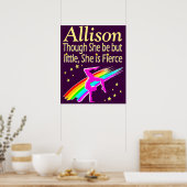 紫色の激しい体操選手のポパーソナライズされたスター ポスター (キッチン)