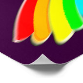 紫色の激しい体操選手のポパーソナライズされたスター ポスター (角)