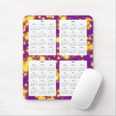 紫色の火花のデザインBackgrd.の4年のカレンダー マウスパッド (マウス)