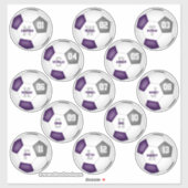 紫色の灰色のサッカーチームは13人の選手をカラーにする シール (シート)