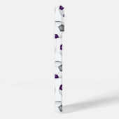 紫色の灰色のサッカーボールのモノグラムの模様 Case-Mate iPhoneケース (裏面 / 右)