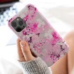 紫色の灰色のフローラの水色ロマンチックな花パット iPhone X ケース<br><div class="desc">紫の灰色のフローラの水色ロマンチックな花のパターン</div>