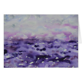 紫色の灰色の印象派の水彩風景