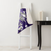 紫色の灰色の女の子スポーツスターバレーボールブロウ シェルパブランケット (インサイチュ)