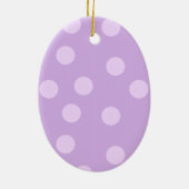 紫色の点及び紫色のバレリーナのクリスマスのオーナメント セラミックオーナメント (裏面)