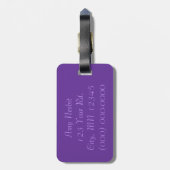 紫色の点 ラゲッジタグ (裏面縦)