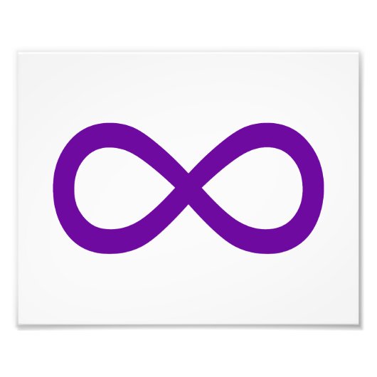 紫色の無限大の記号 フォトプリント            (正面)