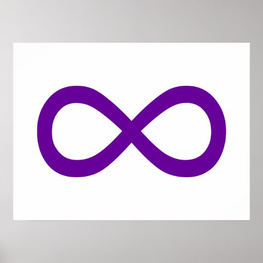 紫色の無限大の記号 ポスター (正面)