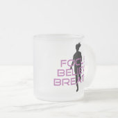 紫色の焦点は呼吸します信じます フロストグラスマグカップ (正面右)