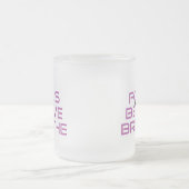 紫色の焦点は呼吸します信じます フロストグラスマグカップ (中央)