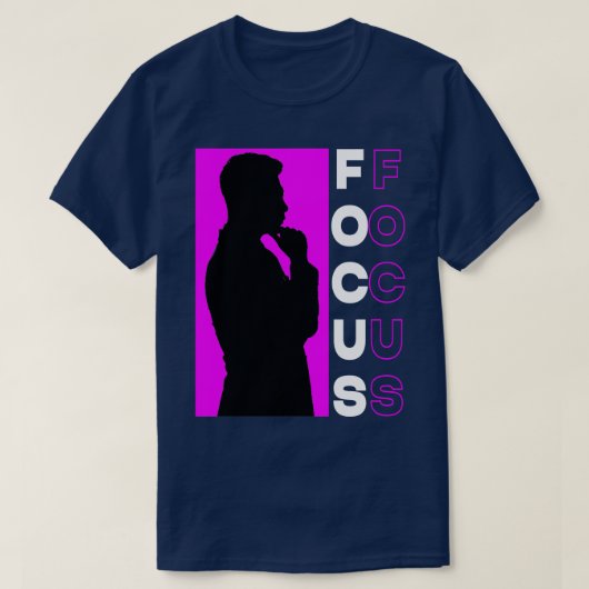 紫色の焦点 Tシャツ (デザイン正面)