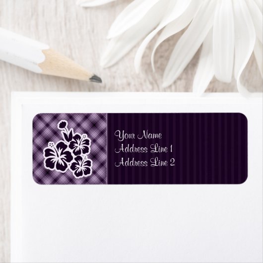 紫色の熱帯花 ラベル (インサイチュ)