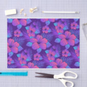 紫色の熱帯花 薄葉紙 (クラフト)