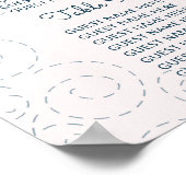 紫色の熱気球のテー結婚ブル座席表 ポスター (角)