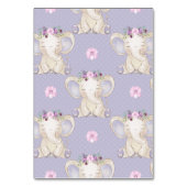 紫色の熱気球の象のテーブル記号 テーブルナンバー (裏面)