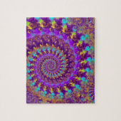 紫色の熱狂するなフラクタル ジグソーパズル (縦)