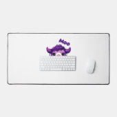 紫色の牛のオーバーサイズTシャツ デスクマット (キーボード&マウス)