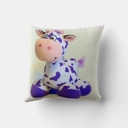 紫色の牛枕 クッション (裏面)