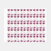 紫色の牡丹のフローラパーソナライズされた名衣類 ラベル (シート)