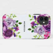 紫色の牡丹の花の花束 Case-Mate iPhoneケース (裏面(横))