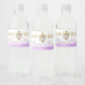 紫色の牡丹バプテスマのウォーターボトルラベル ペットボトルラベル (ボトル)