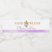 紫色の牡丹バプテスマのウォーターボトルラベル ペットボトルラベル (シングルラベル)