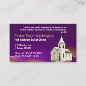 紫色の牧師またはDeacon写真教会の名刺 名刺 (正面)