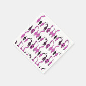 紫色の猫のお尻パターン スタンダードカクテルナプキン (角)