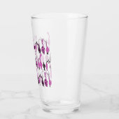 紫色の猫のお尻パターン タンブラーグラス (左)