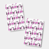 紫色の猫のお尻パターン バッジ (正面＆裏面)