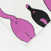 紫色の猫のお尻パターン フリースブランケット (角)