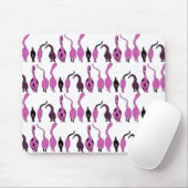 紫色の猫のお尻パターン マウスパッド (マウス)