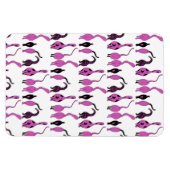 紫色の猫のお尻パターン マグネット (横)