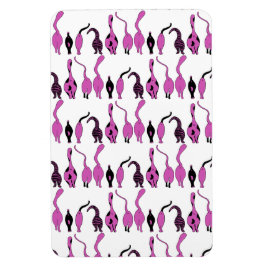 紫色の猫のお尻パターン マグネット