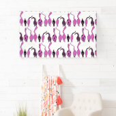 紫色の猫のお尻パターン 横断幕 (インサイチュ)