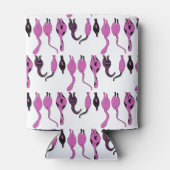 紫色の猫のお尻パターン 缶クーラー (裏面)