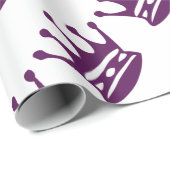 紫色の王冠のギフト用包装紙 ラッピングペーパー (ロールコーナー)