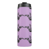 紫色の王冠熱熱く冷たい旅行タンブラー タンブラー (正面)