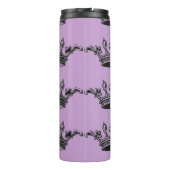 紫色の王冠熱熱く冷たい旅行タンブラー タンブラー (裏面)