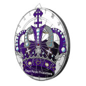 紫色の王室のな王冠 ダーツボード (正面右)