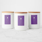 紫色の王室の製品ラベルの角華美部追加ロゴ フードラベル (ボトル)