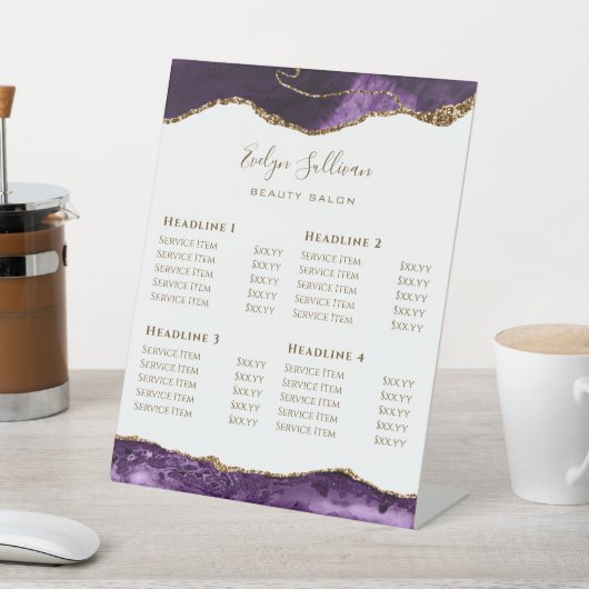 紫色の瑪瑙の価格リストのペデスタル記号 台座サイン (インサイチュ)