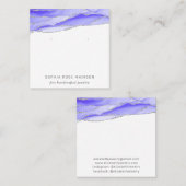 紫色の瑪瑙の水カラージュエリー表示 スクエア名刺 (正面/裏面)