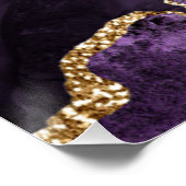 紫色の瑪瑙の結婚式のギフトサイン ポスター (コーナー)