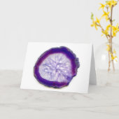 紫色の瑪瑙グリーティングカード カード (黄色い花)