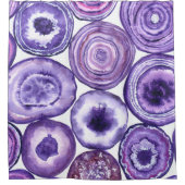 紫色の瑪瑙パターン シャワーカーテン (正面)