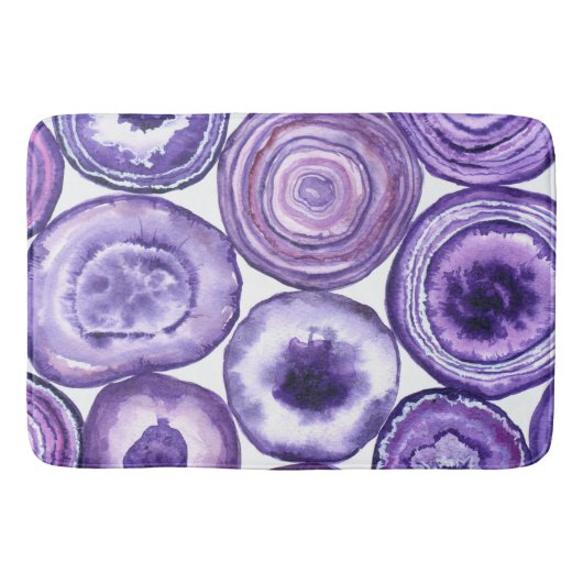 紫色の瑪瑙パターン バスマット (正面)